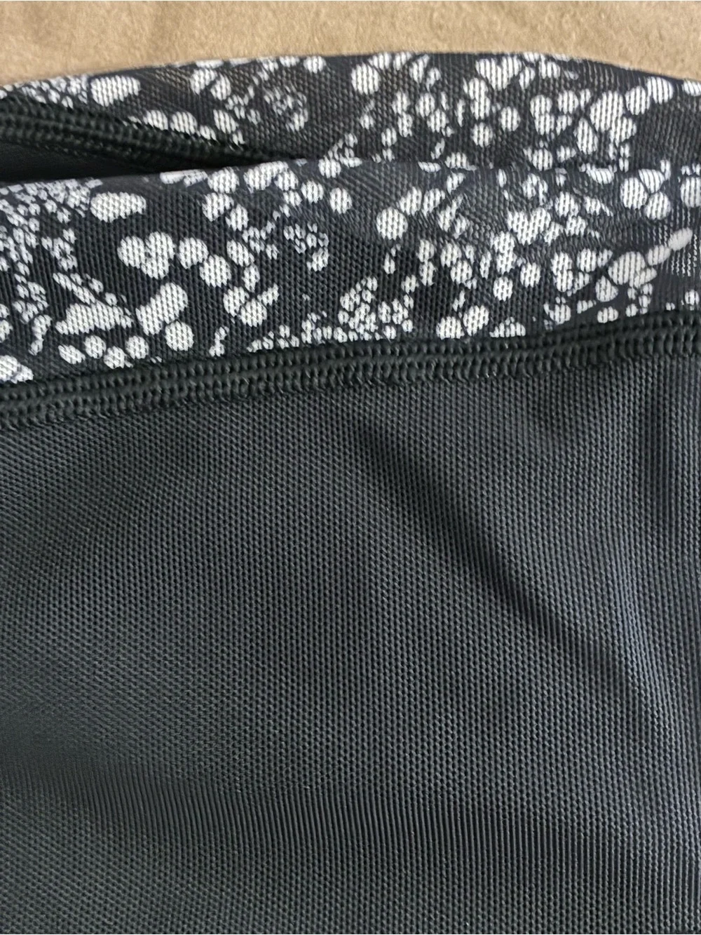lululemon athletica Black High-Rise Capri Leggings with Patterned Hem